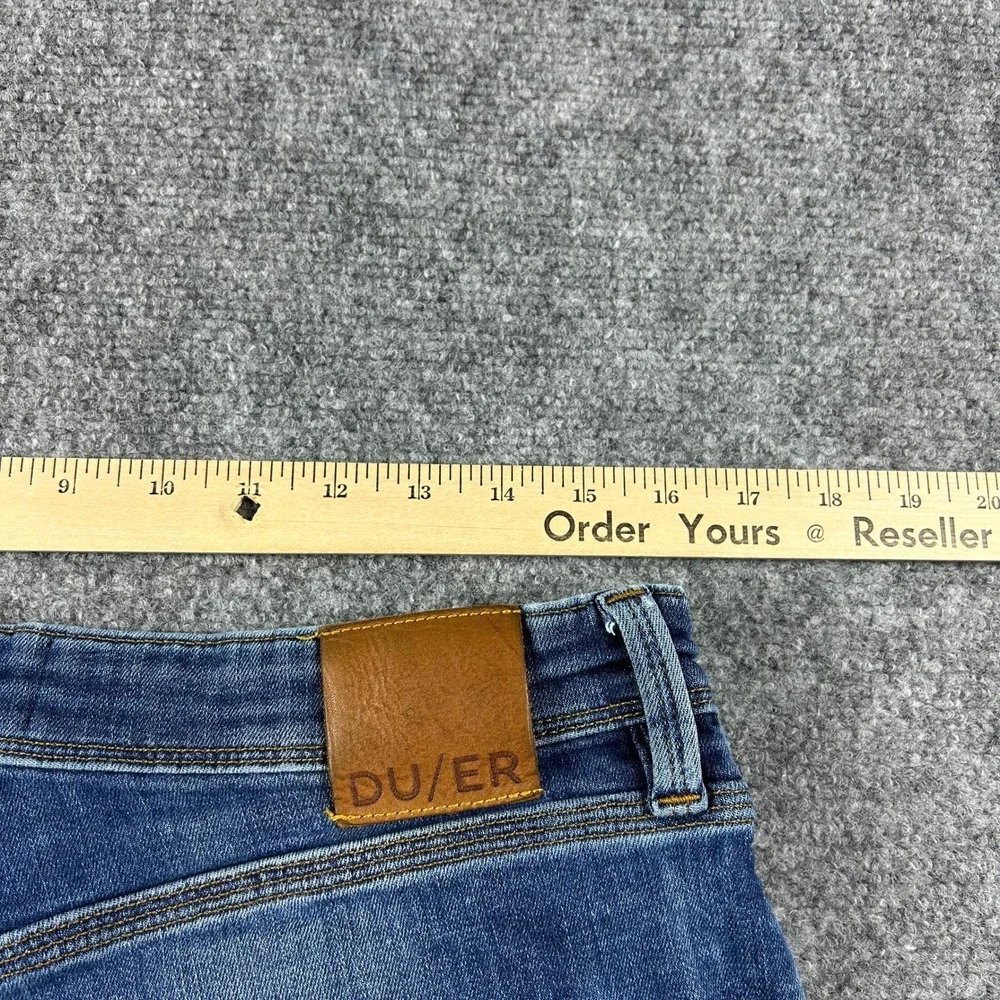 DU/ER Performance Denim Men‎ 34x30 Blue Relaxed Tapered Jeans MFLR4505 Stretch